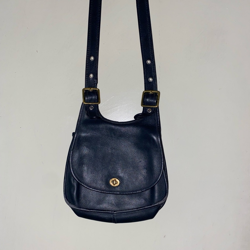 Vintage Coach bag, made in the United States- Navy